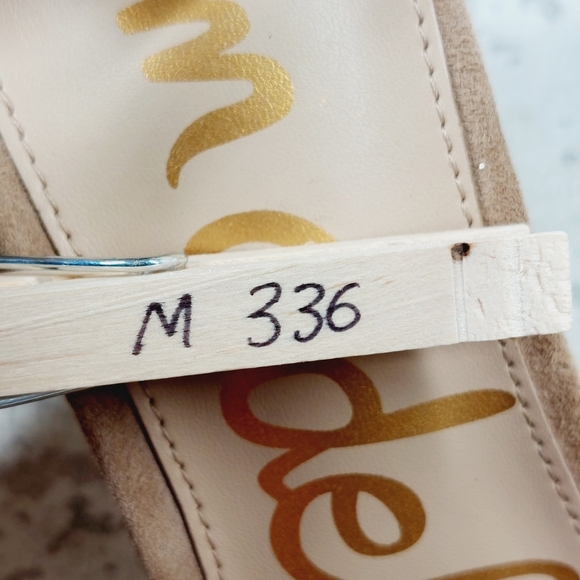 NEW Sam Edelman Yancy Nude Tan Leather Ankle Strap Sandals M336 - Picture 14 of 14